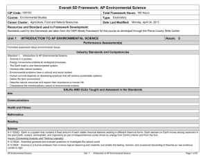 Everett SD Framework: AP Environmental Science