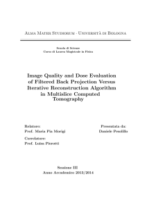 Image Quality and Dose Evaluation of Filtered Back Projection