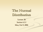 The Standard Normal Distribution