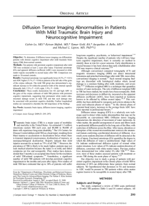 Diffusion Tensor Imaging Abnormalities in Patients With Mild