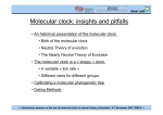 Molecular clock: insights and pitfalls