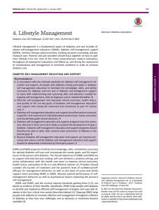 4. Lifestyle Management - Diabetes Care