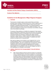 Guidelines for the Management of Major Regional Analgesia