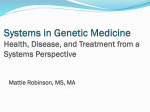Health, Disease, and Treatment, a Systems Perspective