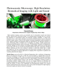 High Resolution Biomedical Imaging with Light and Sound