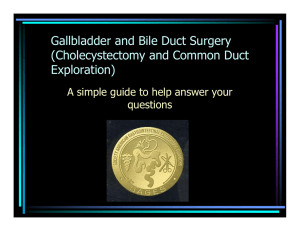 Gallbladder and Bile Duct Surgery (Cholecystectomy and Common