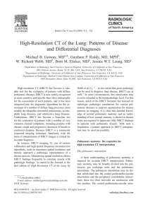 High-Resolution CT of the Lung: Patterns of Disease and Differential