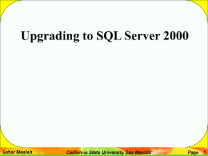 Upgrading SQL Server 2000