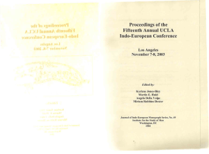 Proceedings of the Fifteenth Annual VCLA Indo-European