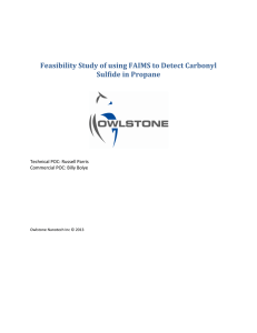 Feasibility Study of using FAIMS to Detect Carbonyl Sulfide in Propane
