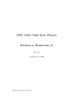 PHY 140A: Solid State Physics Solution to Homework #5