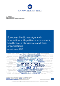 Annual report on the EMA interactions with patients, consumers and