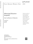 Gini Coefficients of Education - Open Knowledge Repository