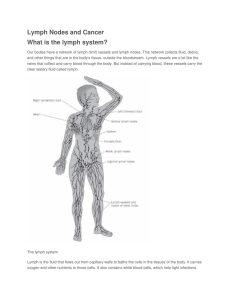 Lymph Nodes and Cancer What is the lymph system?