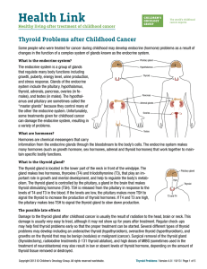 Thyroid Problems after Childhood Cancer