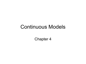 Continuous Models
