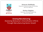 Growing Manufacturing: Assessing Botswana`s