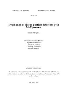 Irradiation of silicon particle detectors with MeV-protons