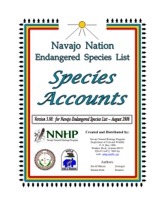 Species Account Booklet