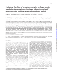 Evaluating the effect of predation mortality on forage species