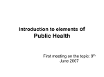 Summary of the meetings on Public Health over the
