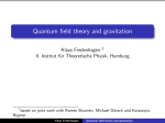 Quantum field theory and gravitation