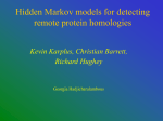 Hidden Markov models for detecting remote protein homologies