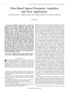 Fiber-based optical parametric amplifiers and their applications
