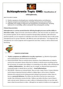 SCHIZOPHRENIA _ TOPIC ONE: CLASSIFICATION File