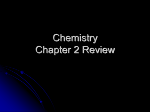 Chemistry Chapter 2 Review