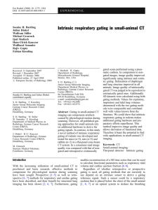 Intrinsic respiratory gating in small-animal CT