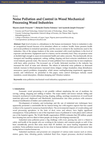 Noise Pollution and Control in Wood Mechanical Processing Wood