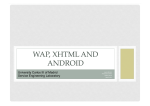 wap, xhtml and android - OCW