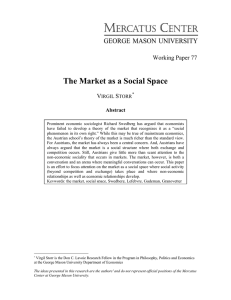 The Market as a Social Space - FA Hayek Program