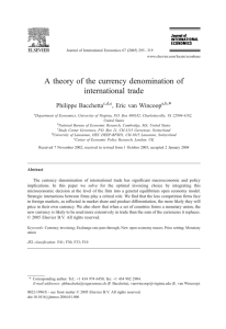 A theory of the currency denomination of international trade