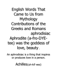 English Words That Came to Us from Mythology Contributions of the