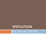 Speciation