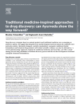 Traditional medicine-inspired approaches to drug discovery: can