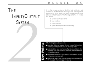 The Input/Output System .... (384K pdf file)