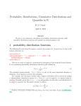 Probability Distributions, Cumulative Distributions and