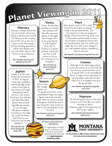 Planet Viewing in 2011 - Montana State University Extended
