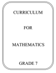 Mathematics - Grade 7 - Rahway Public Schools