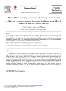 A Machine Learning Approach for Abstraction based on the Idea of