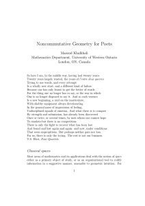 Noncommutative Geometry for Poets