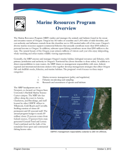 Marine Resources Program Overview