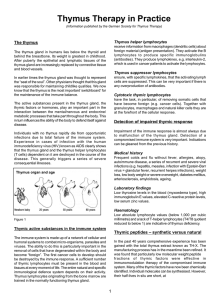 Thymus-Therapie in Practice