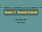 Chapter 12 Domestic Economy