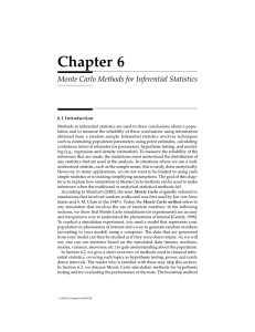 Chapter 6: Monte Carlo Methods for Inferential Statistics