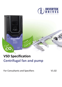 HVAC Specification for Variable Speed Drives (VSDs) Project Name