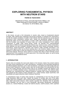 EXPLORING FUNDAMENTAL PHYSICS WITH NEUTRON STARS